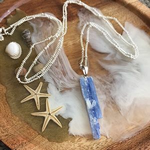 🖤NEW blue Kyanite stone pendant necklace